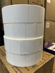 4 rolls x 3500 Direct Thermal Labels S-6261 U line 2″ x 1.5″ white adhesive 6261