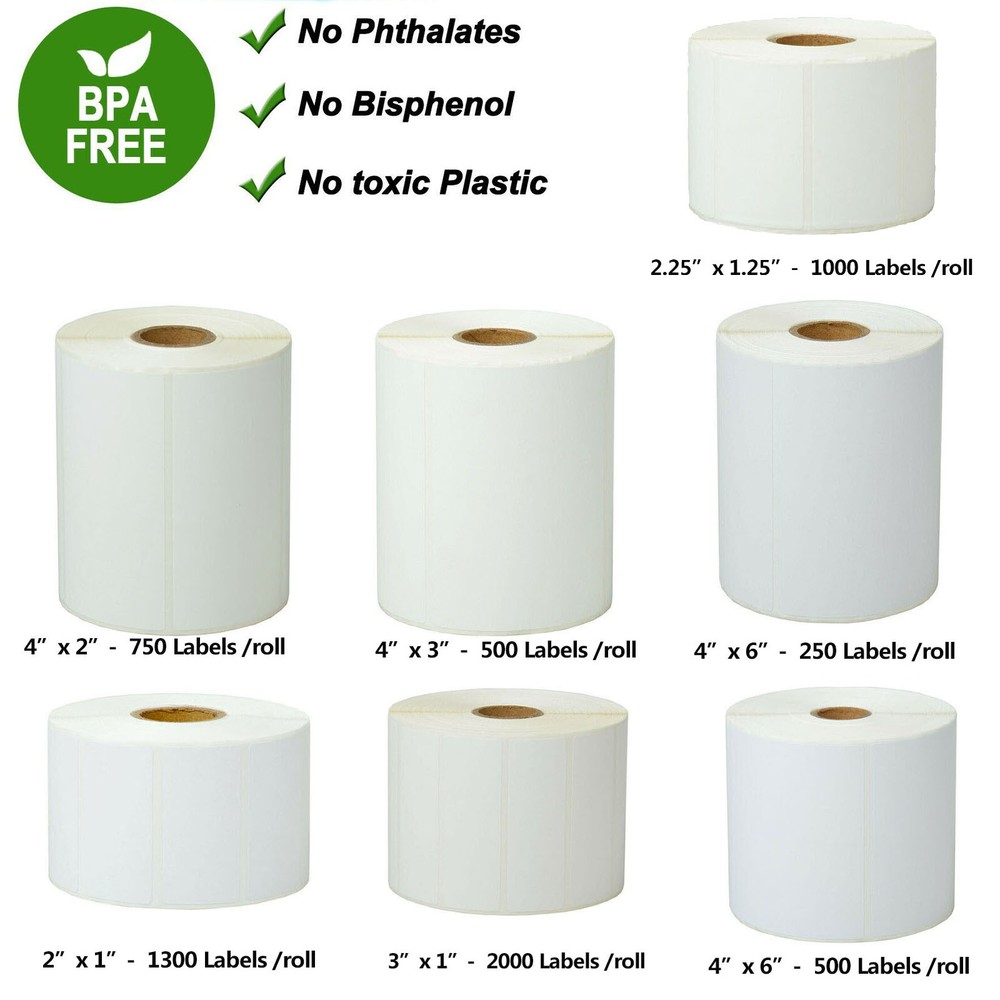 Direct Thermal Shipping Paper Labels Compatible For Zebra Datamax LP2824 LP2844