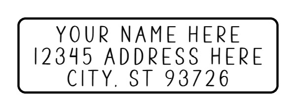 400 Large Font Personalized Return Address Labels. 1/2 inch by 1 3/4 inch