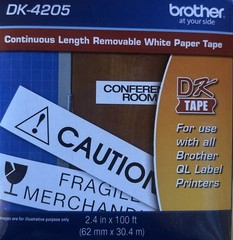 Brother DK-4205 Removable Continuous Paper Labels – 2.4″ x 100′ 3 pack