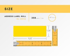 DYMO 30252 – 7 Rolls – 2 YELLOW 1 ea. PINK ORANGE RED LAVENDER BLUE