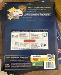 6 Packs Avery Assorted Neon Colors Shipping Labels 2 in. X 4 in. 150 Labels Each