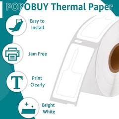 5Rolls PriceTag 400 Label Rat-Tail Style for DYMO LabelWriter 30373 7/8″x15/16″