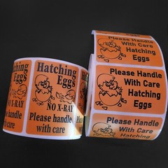 1000 2″ x 3″ Handle with care Hatching Eggs shipping labels sticker U pick