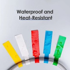 8 Sheet 240 Pcs Cable Labels for Management, Colorful Waterproof Cord Tags for E