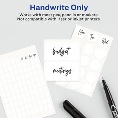 Multi-Use Removable Labels, “X3”,White,Non-Printable,72 Blank Labels Total(6728)