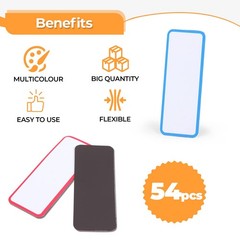 Magnetic Dry Erase Labels Colorful Name Tags Flexible Reusable Stickers