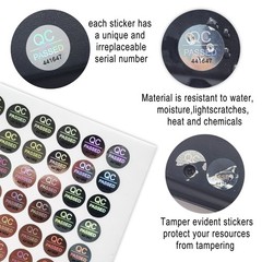 2300pcs 0.39 inch QC Passed Tamper Proof Stickers Silver High Security Tamper…