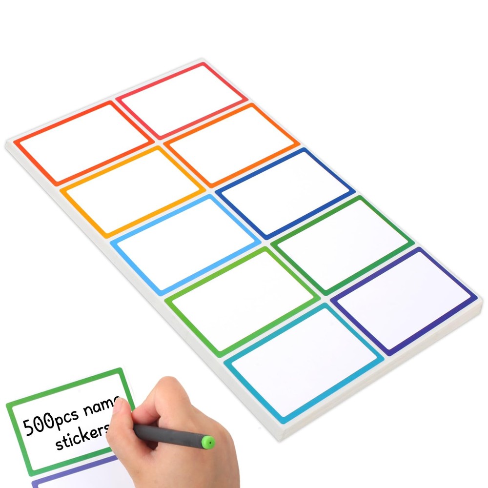 Utron 500Pcs Name Labels, 3.5×2.25 inch Blank inch, [Multiple]