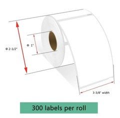 4 Rolls White Shipping Labels For Dymo 30256 2-5/16″ x 4″ Label Writer 450 Turbo