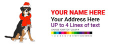 Personalized Christmas Swiss Mountain Dog Address Labels Stickers 2.625″x01″