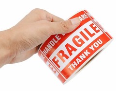 2000 Fragile Stickers 3×5 Handle with Care Thank You Shipping Warn Labels 4 Roll