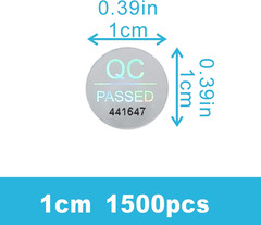 1700Pcs 0.39 Inch QC Passed Tamper Proof Stickers Silver High Security Tamper Ev