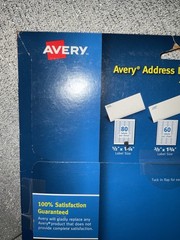 Avery 8195 Easy Peel Return Address Labels (19 Unused Sheets) 2/3” *1 3/4”
