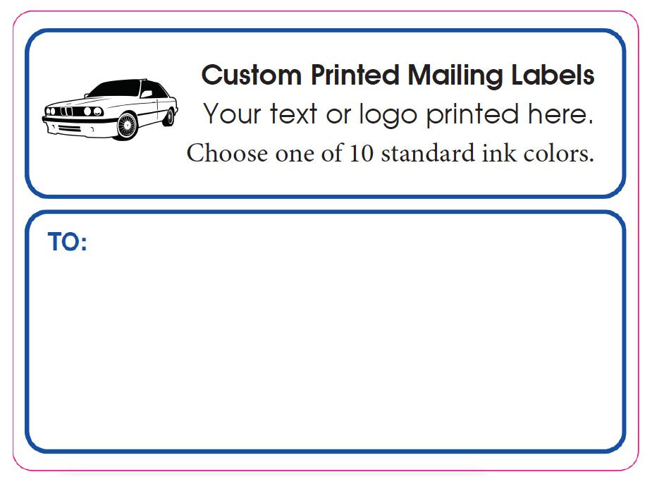 Printed Mailing Labels, 5,000 Custom Shipping Stickers, 4×3 rolls or pinfeed