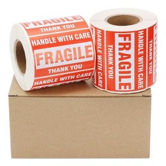 8 Rolls 2×3 FRAGILE Stickers Handle With Care Thank you Shipping Labels 500/Roll