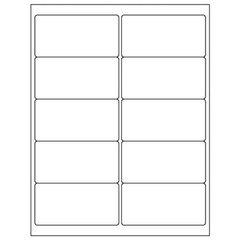 250 2″ x 4″ White Self Adhesive Mailing Postage Shipping Labels 10 Up (25 Sheet)