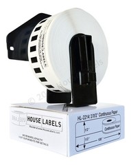 Non-OEM Fits BROTHER DK-2214 Continuous Labels – (6) Rolls of 100′ + (1) FRAME