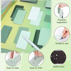 60Pcs 4 x 2 Inch Dry Erase Magnetic Labels Sage Green Reusable Name Tag Magne…
