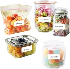 250 Sheets Removable Freezer Labels 1 X 3 Inch Waterproof Food Storage Stickers