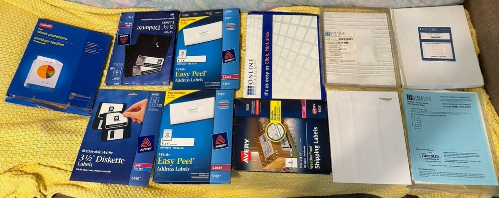 Avery Shipping Labels Lot TrueBlock Technology, 5.5×8.5, 3.5×5, Sticker Pages 🔥