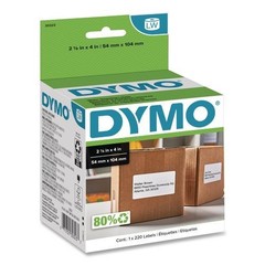 DYMO LabelWriter White Shipping Labels 2.12 x 4 Direct Thermal 220 Count Roll