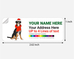 Personalized Christmas Swiss Mountain Dog Address Labels Stickers 2.625″x01″