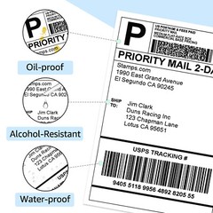 40ROLL 4″X6″ 250P/R Direct Thermal Shipping Label for Zebra LP2824 ZP450 ZP505