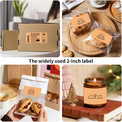 500 Labels/Roll 2″ X 4″ Apricot Thermal Labels, Self-Adhesive Rectangle Sticker