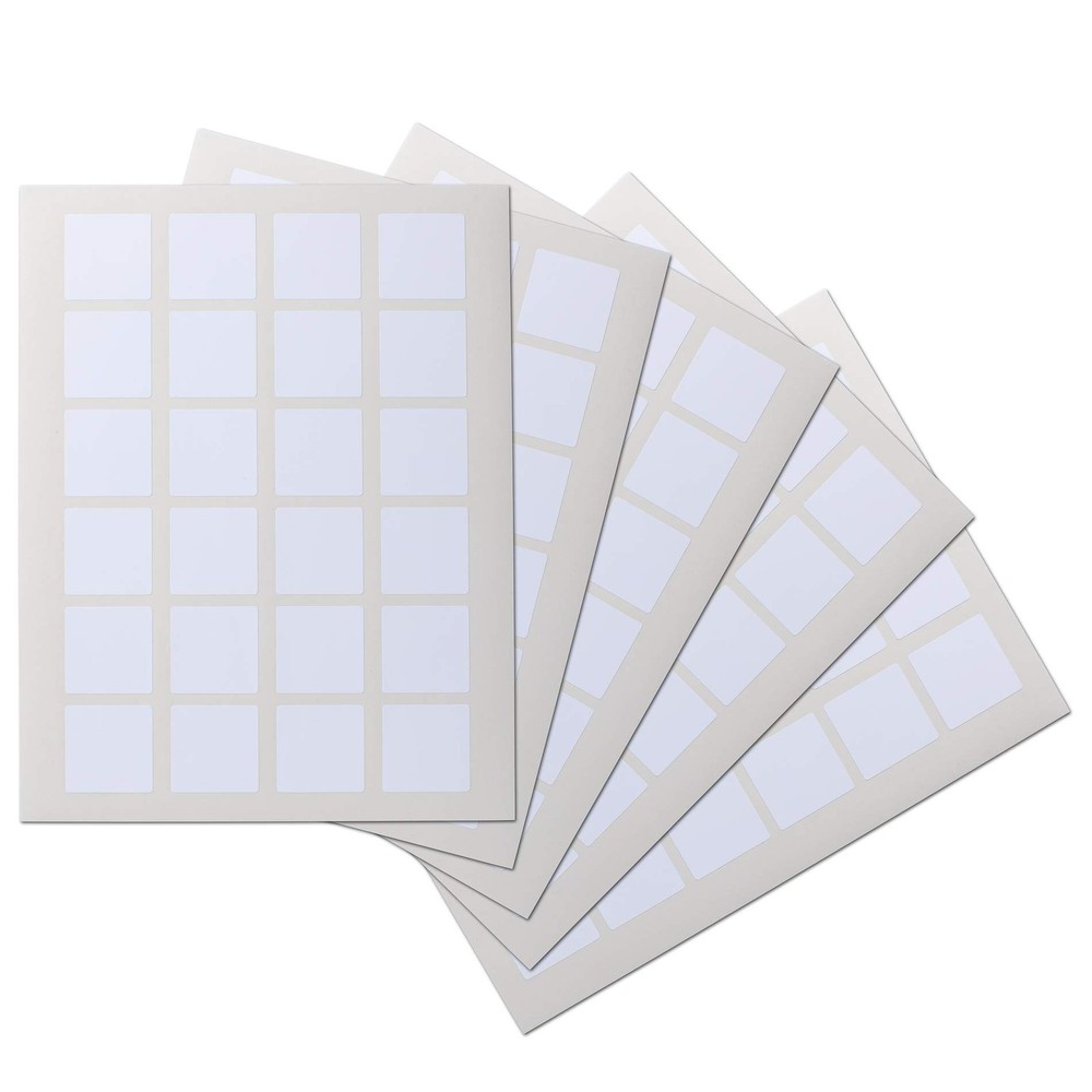 Waterproof Essential Oil Labels, 120 Squares, 1.5×1.5 Inches, Rounded Corners…