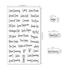 278 Pcs Clear Spice Labels Stickers Preprinted,Small-Stickable -Removable,139…