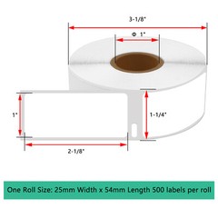 6Rolls 1″x2-1/8″ Small Multipurpose for DYMO 30336 LabelWriter EL40 CoStar Rollo