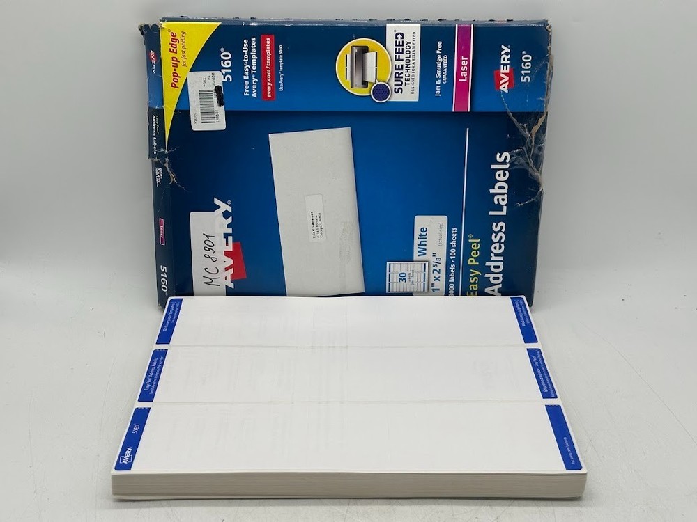 Avery 5160 Easy Peel Address Labels