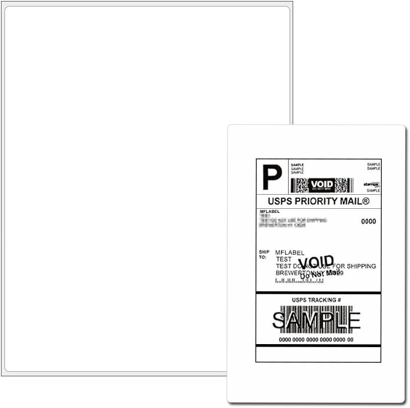 Full Sheet Address Shipping Labels – 8-1/2″ x 11″ – 1000 Labels