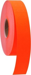 Professional Fluorescent Red Price Tags – 20 Rolls, 20,000 Labels + Ink Roller