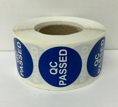 Blue QC PASSED Compliant Regulated D.O.T Labels | 1″ Round | 500 Labels
