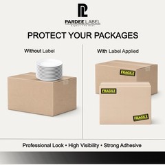 FRAGILE Stickers 1″x3″ Neon Yellow Labels – 250/Roll – Shipping Warning Labels