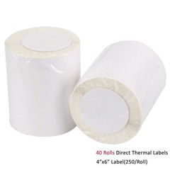 40 Rolls Direct Thermal Labels 4×6 250/Roll For Zebra 2844 Eltron ZP450