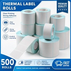 500/Roll 4″x6″ Fanfold Direct Thermal Shipping Labels for Zebra and Rollo Lot US