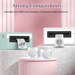 1.5 Inch Thermal Labels,Holographic Circle Direct Thermal Stickers,for Addres…