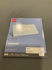 Avery 8162 Office Depot Generic Address Labels, 1 1/3″ x 4″, White, 350-Pack