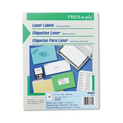 White Laser ADDRESS Labels 30601 ~ Avery 5161 1”x4” ~100 Sheets