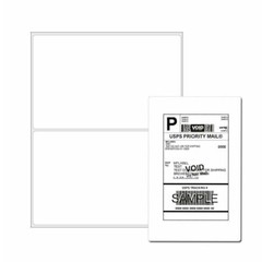 50 Shipping Label 8.5 x 5.5 Half Sheet 2 Per Sheet Self Adhesive Laser / Inkjet