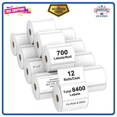 12 Rolls Direct Thermal Shipping Labels 4 x 2 Compatible With Rollo Zebra Pri…