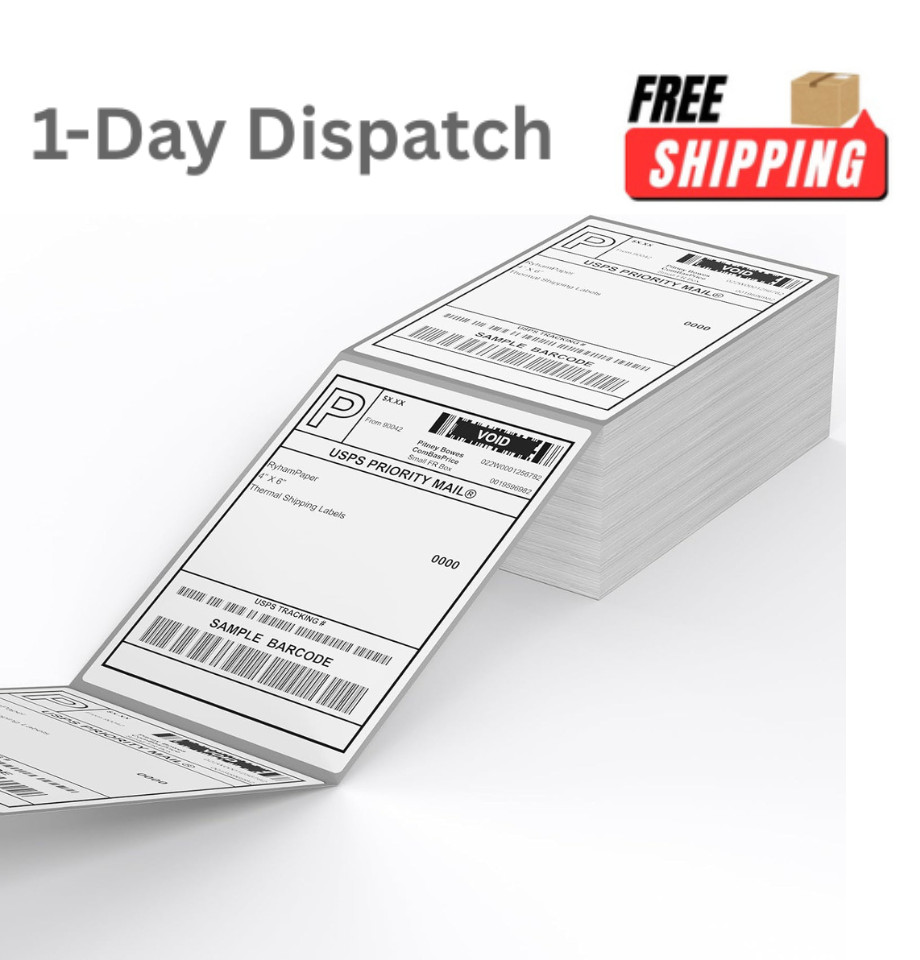 NefLaca 500 Labels 4×6 Direct Thermal Shipping Label for Rollo Nelko Zebra