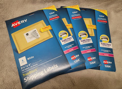 Avery Shipping Labels 5264 TrueBlock Technology Laser 3 1/3 x 4 White 150/Pack 3