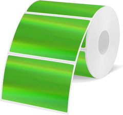 3X2 Inch Gradient Thermal Labels Direct Thermal Stickers Label Holographic Green