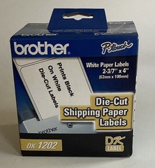 Brand New, Factory Sealed Brother Genuine DK-1202 Die-Cut Shipping Paper Labels.