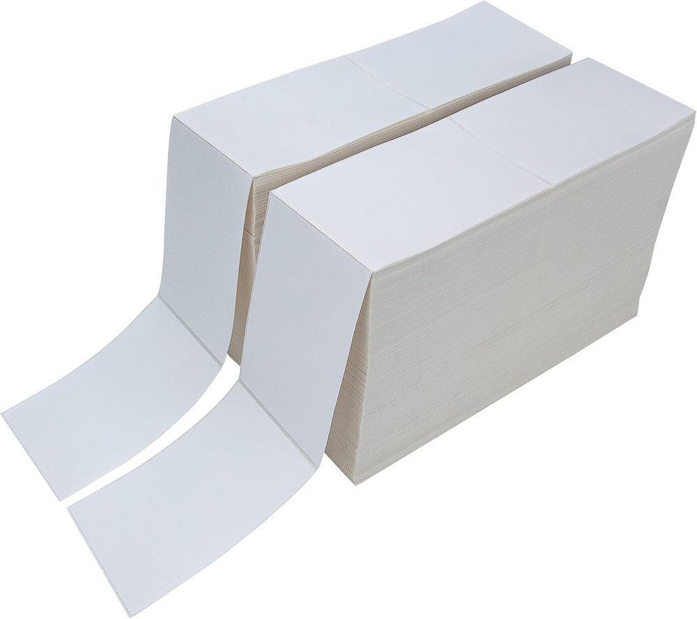 4000 Fanfold 4″ X 6″ Direct Thermal Labels, with Perforated Line for Thermal Pri