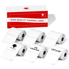 1.57″x1.18″(40x30mm) Label, 6 Rolls M110/M100/M150/M250/M220 Thermal Paper – …